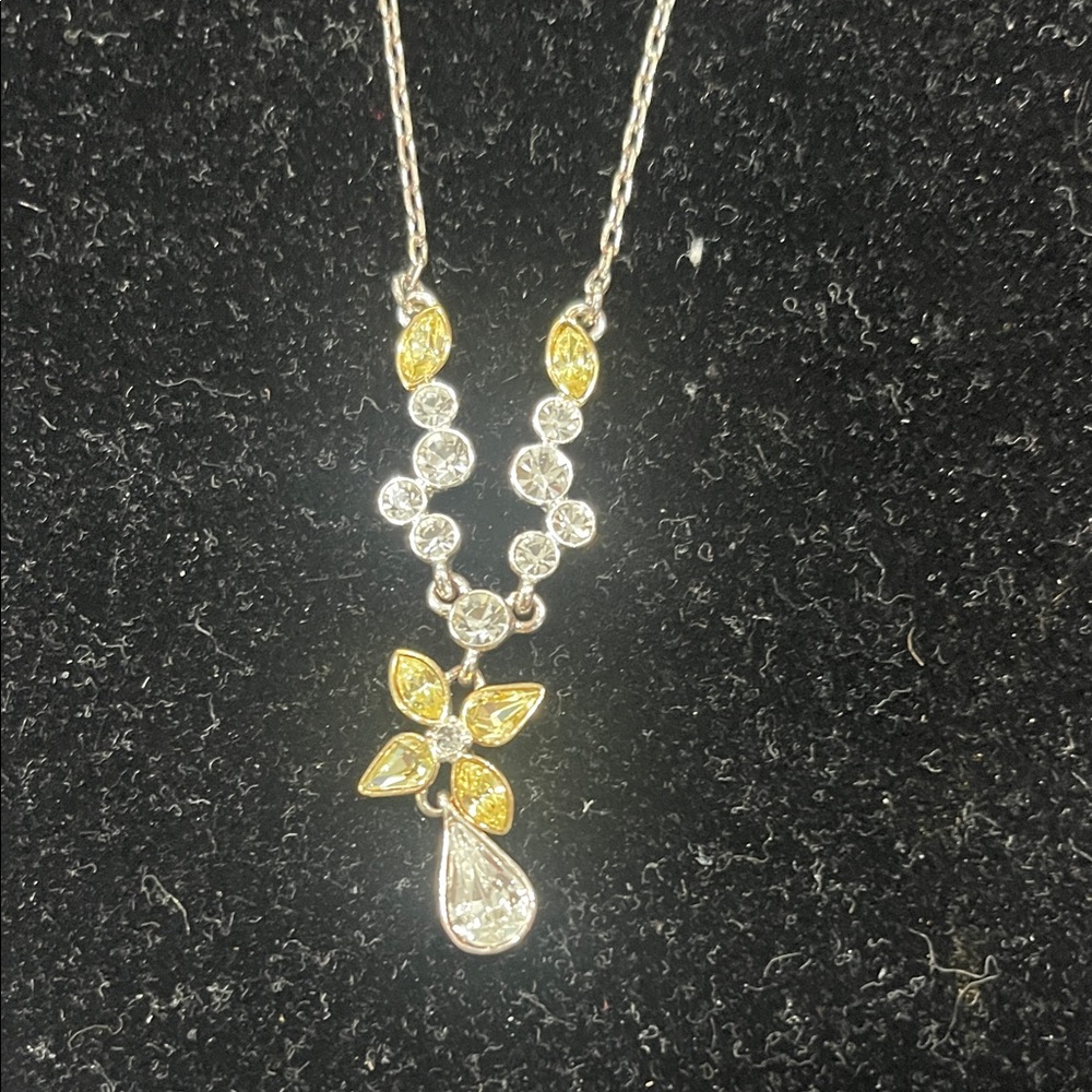 Givenchy Gold and Silver Crystal Necklace